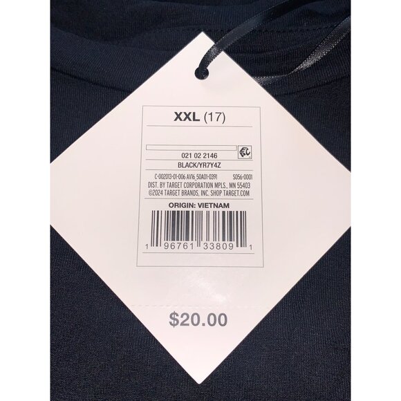 Ava & Viv Womens Black Casual Knot Front T-Shirt Plus Size XXL - Picture 8 of 9